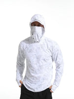 Fishing Shirt Hooded Men Fishing Clothes Outdoor Summer Mask Hoodie Sun Uv Protection Performance Jersey - flohmarkt-deutschland.shop