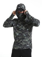 Fishing Shirt Hooded Men Fishing Clothes Outdoor Summer Mask Hoodie Sun Uv Protection Performance Jersey - flohmarkt-deutschland.shop
