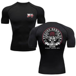 Fitness T-shirt Anime Baki Hanma Men T Shirt Gym Outdoor Training MMA Rash Guard Boxing T shirt Herren Jiu Jitsu Bjj Sport Shirt - flohmarkt-deutschland.shop