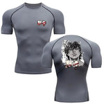Fitness T-shirt Anime Baki Hanma Men T Shirt Gym Outdoor Training MMA Rash Guard Boxing T shirt Herren Jiu Jitsu Bjj Sport Shirt - flohmarkt-deutschland.shop