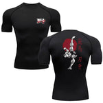 Fitness T-shirt Anime Baki Hanma Men T Shirt Gym Outdoor Training MMA Rash Guard Boxing T shirt Herren Jiu Jitsu Bjj Sport Shirt - flohmarkt-deutschland.shop