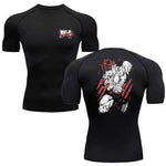 Fitness T-shirt Anime Baki Hanma Men T Shirt Gym Outdoor Training MMA Rash Guard Boxing T shirt Herren Jiu Jitsu Bjj Sport Shirt - flohmarkt-deutschland.shop