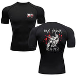 Fitness T-shirt Anime Baki Hanma Men T Shirt Gym Outdoor Training MMA Rash Guard Boxing T shirt Herren Jiu Jitsu Bjj Sport Shirt - flohmarkt-deutschland.shop
