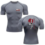 Fitness T-shirt Anime Baki Hanma Men T Shirt Gym Outdoor Training MMA Rash Guard Boxing T shirt Herren Jiu Jitsu Bjj Sport Shirt - flohmarkt-deutschland.shop
