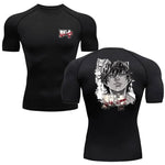 Fitness T-shirt Anime Baki Hanma Men T Shirt Gym Outdoor Training MMA Rash Guard Boxing T shirt Herren Jiu Jitsu Bjj Sport Shirt - flohmarkt-deutschland.shop
