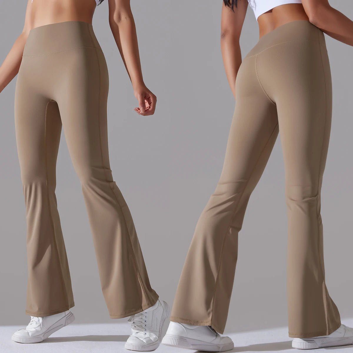 Flare Leggings Yoga Hosen Frauen Schlaghosen Yoga Hosen Hohe Taille Gym Fitness Hosen Stretch Täglichen Tanz Workout Leggings - flohmarkt-deutschland.shop