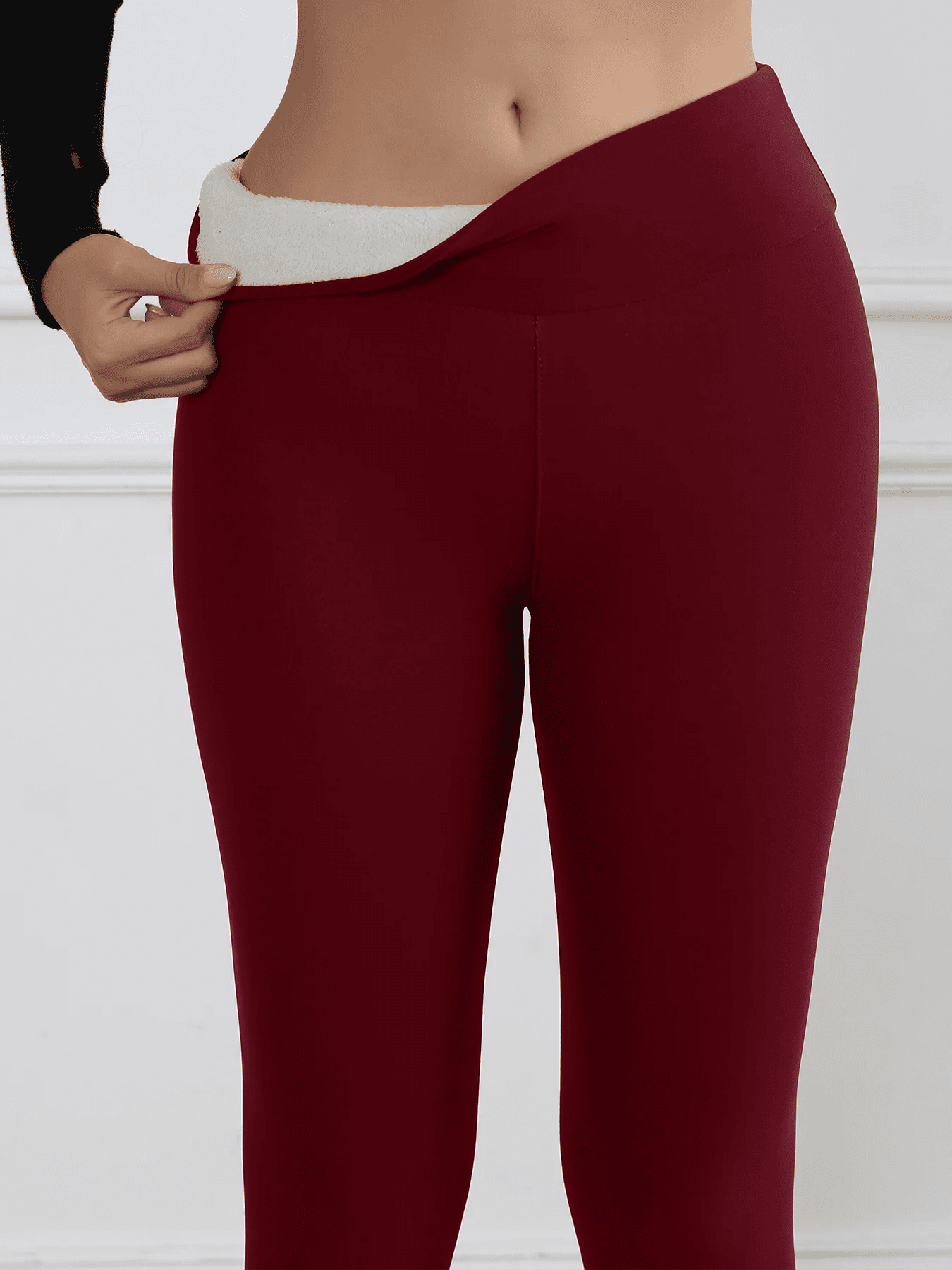 Fleece-Damen-Leggings, dicke Schlaghose, hohe Taille, Thermo-Strumpfhose, Bauchkontrolle, Winter, warme Leggings, Freizeitkleidung - flohmarkt-deutschland.shop