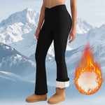 Fleece-Damen-Leggings, dicke Schlaghose, hohe Taille, Thermo-Strumpfhose, Bauchkontrolle, Winter, warme Leggings, Freizeitkleidung - flohmarkt-deutschland.shop
