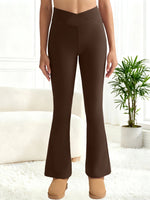 Fleece-Damen-Leggings, dicke Schlaghose, hohe Taille, Thermo-Strumpfhose, Bauchkontrolle, Winter, warme Leggings, Freizeitkleidung - flohmarkt-deutschland.shop
