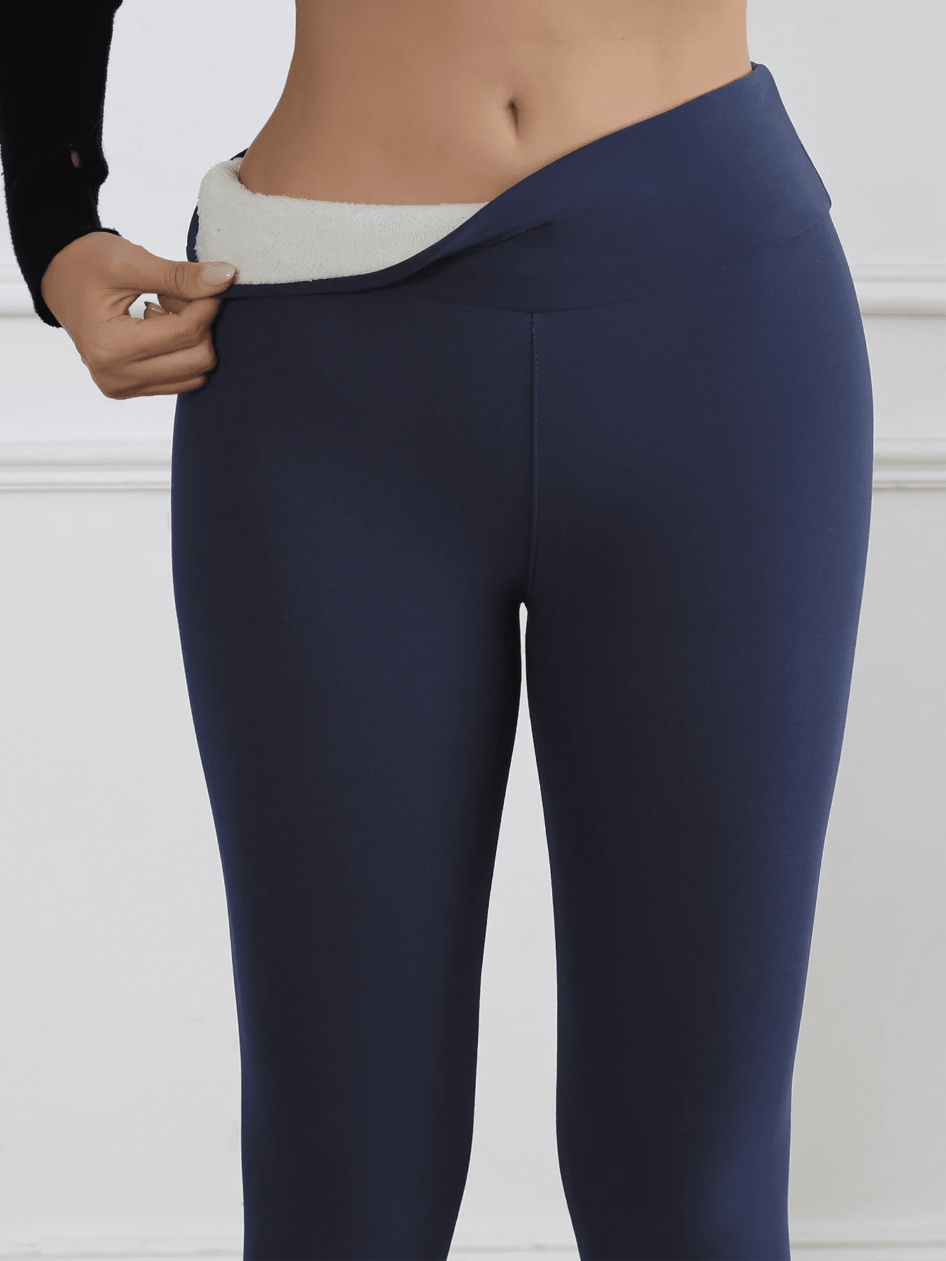 Fleece-Damen-Leggings, dicke Schlaghose, hohe Taille, Thermo-Strumpfhose, Bauchkontrolle, Winter, warme Leggings, Freizeitkleidung - flohmarkt-deutschland.shop