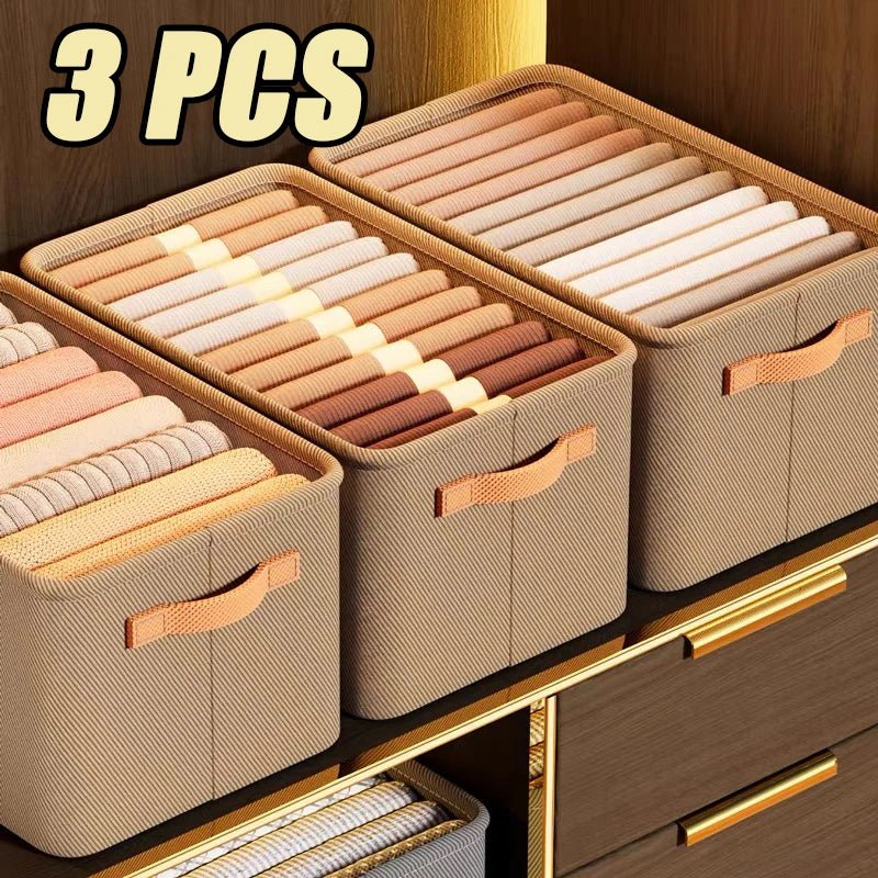 FlexiStore Faltbarer Kleiderschrank Organizer - Langlebiges Nonwoven Gewebe Platzsparend Für Hosen Und TShirts - flohmarkt-deutschland.shop