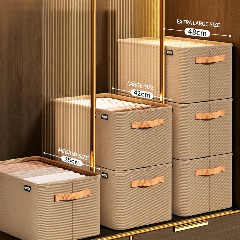 FlexiStore Faltbarer Kleiderschrank Organizer - Langlebiges Nonwoven Gewebe Platzsparend Für Hosen Und TShirts - flohmarkt-deutschland.shop
