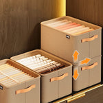 FlexiStore Faltbarer Kleiderschrank Organizer - Langlebiges Nonwoven Gewebe Platzsparend Für Hosen Und TShirts - flohmarkt-deutschland.shop