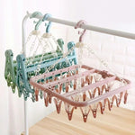 FlexLine 32 Clips Faltbarer Kleiderbügel Zum Trocknen Organizer Für Socken Und Unterwäsche - Kompakt Und Vielseitig - flohmarkt-deutschland.shop