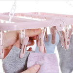FlexLine 32 Clips Faltbarer Kleiderbügel Zum Trocknen Organizer Für Socken Und Unterwäsche - Kompakt Und Vielseitig - flohmarkt-deutschland.shop