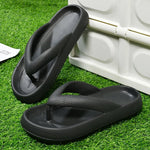 Flip-Flops für Herren und Damen, Sommer, rutschfest, für den Außenbereich, lässig, leichte Strandsandalen, dicke Plattform, Haus-Badezimmer-Hausschuhe - flohmarkt-deutschland.shop