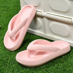 Flip-Flops für Herren und Damen, Sommer, rutschfest, für den Außenbereich, lässig, leichte Strandsandalen, dicke Plattform, Haus-Badezimmer-Hausschuhe - flohmarkt-deutschland.shop