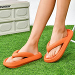 Flip-Flops für Herren und Damen, Sommer, rutschfest, für den Außenbereich, lässig, leichte Strandsandalen, dicke Plattform, Haus-Badezimmer-Hausschuhe - flohmarkt-deutschland.shop