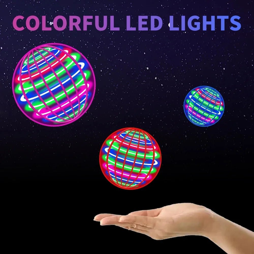 Flying ball, automatic spinning ball, LED dazzling lights, floating magic, fan, UFO flying machine, toy, gift, game, sports ball - flohmarkt-deutschland.shop