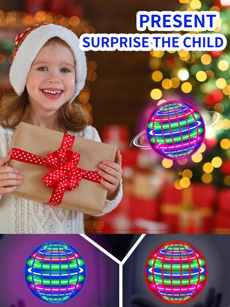 Flying ball, automatic spinning ball, LED dazzling lights, floating magic, fan, UFO flying machine, toy, gift, game, sports ball - flohmarkt-deutschland.shop