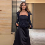 Frauen Elegante Satin Liebsten Lange Kleider Sexy Off Schulter Backless Langen Rock Schal Roben Neue Trend Party Abend Datum Kleider - flohmarkt-deutschland.shop