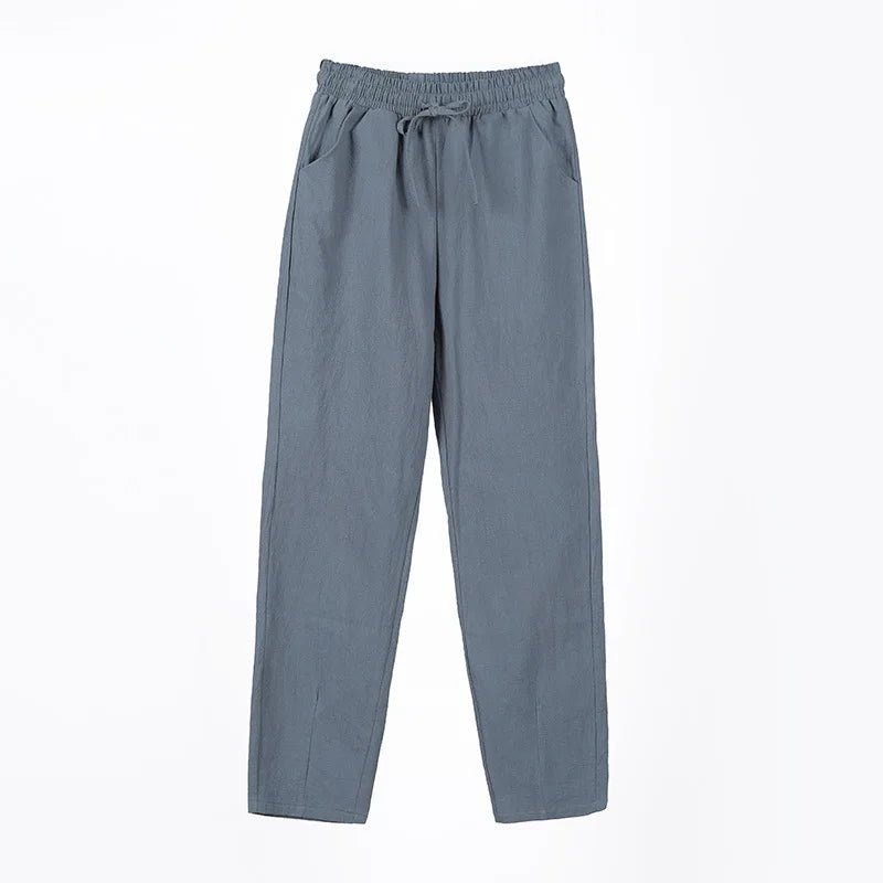 Frauen Frühling Sommer Hosen Baumwolle solide elastische Taille Süßigkeiten Farben Mode Harems hose lässige weibliche Hosen - flohmarkt-deutschland.shop