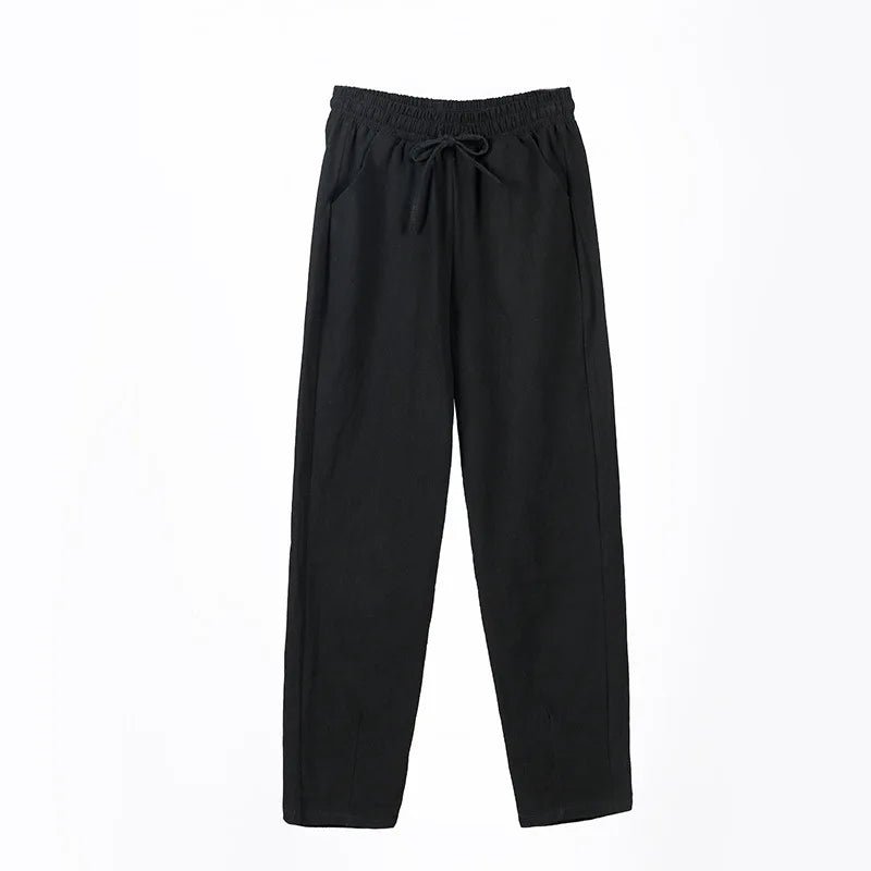 Frauen Frühling Sommer Hosen Baumwolle solide elastische Taille Süßigkeiten Farben Mode Harems hose lässige weibliche Hosen - flohmarkt-deutschland.shop