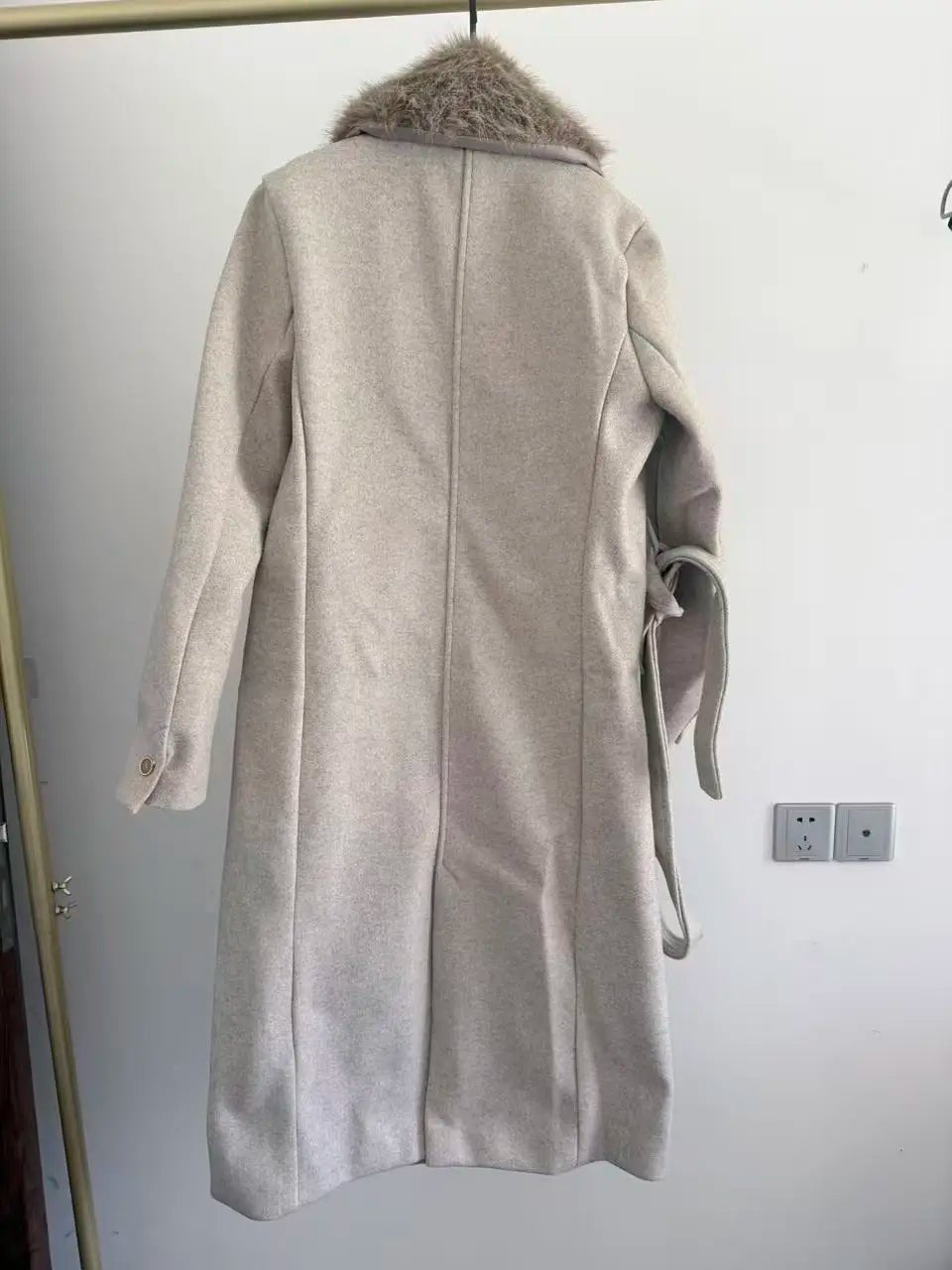 Frauen Gürtel Warme Pelz Kragen Mantel Flip Kragen Tasche Taste Dekoration Herbst/Winter Neue frauen Tragen - flohmarkt-deutschland.shop
