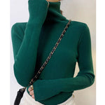 Frauen Herbst Rollkragenpullover Gestrickte Weiche Pullover Kaschmir Jumper Grundlegende Weiche Pullover Weibliche Grundlegende Bluse Neue - flohmarkt-deutschland.shop