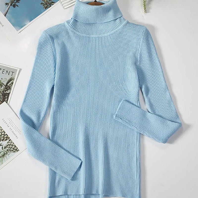 Frauen Herbst Rollkragenpullover Gestrickte Weiche Pullover Kaschmir Jumper Grundlegende Weiche Pullover Weibliche Grundlegende Bluse Neue - flohmarkt-deutschland.shop