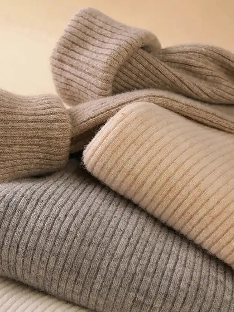 Frauen Herbst Rollkragenpullover Gestrickte Weiche Pullover Kaschmir Jumper Grundlegende Weiche Pullover Weibliche Grundlegende Bluse Neue - flohmarkt-deutschland.shop