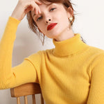 Frauen Herbst Rollkragenpullover Gestrickte Weiche Pullover Kaschmir Jumper Grundlegende Weiche Pullover Weibliche Grundlegende Bluse Neue - flohmarkt-deutschland.shop