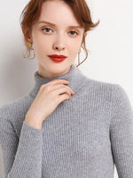 Frauen Herbst Rollkragenpullover Gestrickte Weiche Pullover Kaschmir Jumper Grundlegende Weiche Pullover Weibliche Grundlegende Bluse Neue - flohmarkt-deutschland.shop
