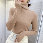 Frauen Herbst Rollkragenpullover Gestrickte Weiche Pullover Kaschmir Jumper Grundlegende Weiche Pullover Weibliche Grundlegende Bluse Neue - flohmarkt-deutschland.shop