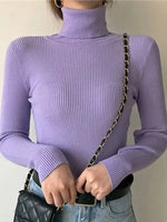 Frauen Herbst Rollkragenpullover Gestrickte Weiche Pullover Kaschmir Jumper Grundlegende Weiche Pullover Weibliche Grundlegende Bluse Neue - flohmarkt-deutschland.shop