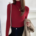 Frauen Herbst Rollkragenpullover Gestrickte Weiche Pullover Kaschmir Jumper Grundlegende Weiche Pullover Weibliche Grundlegende Bluse Neue - flohmarkt-deutschland.shop