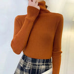 Frauen Herbst Rollkragenpullover Gestrickte Weiche Pullover Kaschmir Jumper Grundlegende Weiche Pullover Weibliche Grundlegende Bluse Neue - flohmarkt-deutschland.shop