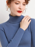 Frauen Herbst Rollkragenpullover Gestrickte Weiche Pullover Kaschmir Jumper Grundlegende Weiche Pullover Weibliche Grundlegende Bluse Neue - flohmarkt-deutschland.shop