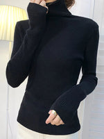 Frauen Herbst Rollkragenpullover Gestrickte Weiche Pullover Kaschmir Jumper Grundlegende Weiche Pullover Weibliche Grundlegende Bluse Neue - flohmarkt-deutschland.shop
