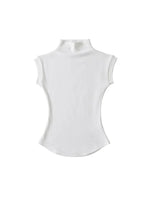 Frauen Sommer Sexy Rollkragen Ärmellose T-Shirts Tops Solide Slim Fit Pullover Casual Tees Shirts Weibliche Streetwear Grundlagen Tees - flohmarkt-deutschland.shop