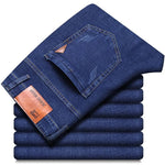 Frühling Herren Leichter Luxus Stretch Slim Fit Denim-Hose Komfortable Weiche Business-Mode Gerade Casual Jeans Herbst Markenkleidung - flohmarkt-deutschland.shop