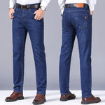 Frühling Herren Leichter Luxus Stretch Slim Fit Denim-Hose Komfortable Weiche Business-Mode Gerade Casual Jeans Herbst Markenkleidung - flohmarkt-deutschland.shop