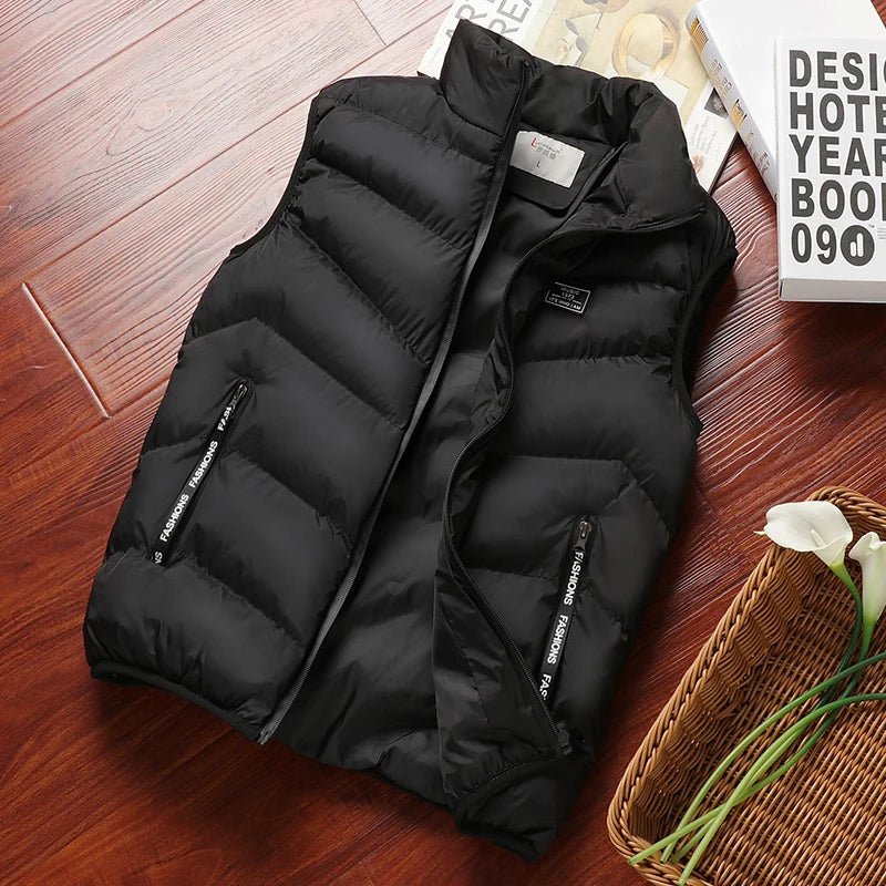 Frühling Mode Herren Jacke Ärmellose Weste Thermische Weiche Westen Casual Mäntel Männlichen Baumwolle Herren Weste Männer Verdicken Weste 8Xl - flohmarkt-deutschland.shop