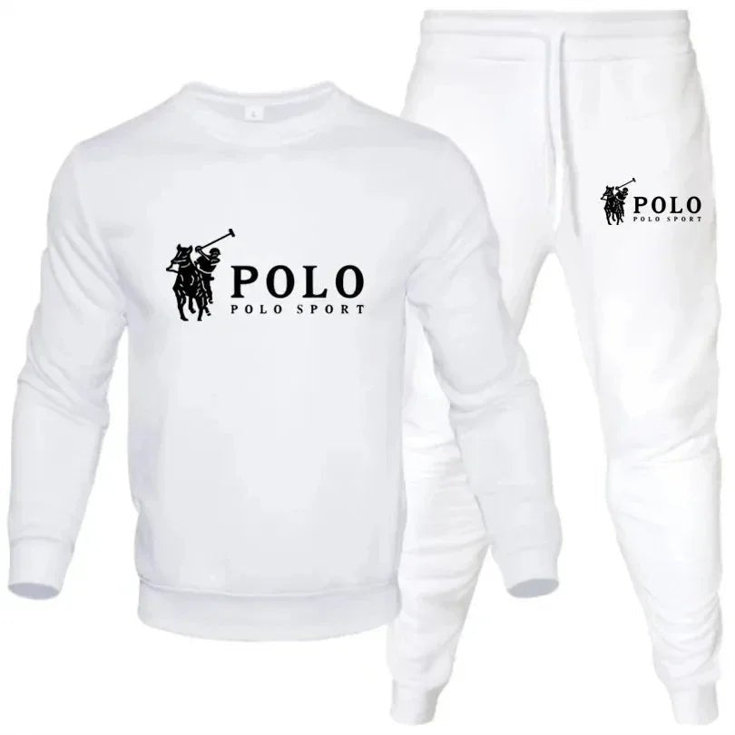 Frühling und Herbst Freizeit Fitness Jogging Mode Anzug Herren und Damen Rundhalspullover mit langen Ärmeln + Hose 2 Sets - flohmarkt-deutschland.shop
