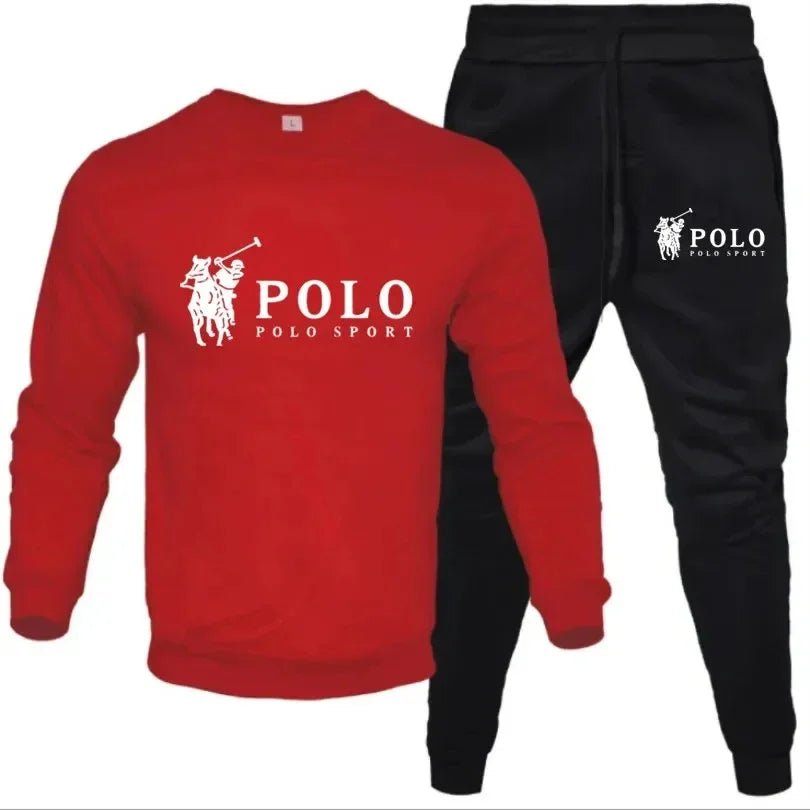 Frühling und Herbst Freizeit Fitness Jogging Mode Anzug Herren und Damen Rundhalspullover mit langen Ärmeln + Hose 2 Sets - flohmarkt-deutschland.shop