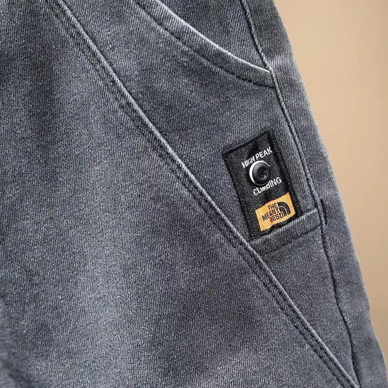 Frühling und Herbst neuer Modetrend lose Haren hose Herren lässig bequem atmungsaktiv große Größe hochwertige Jeans 5xl - flohmarkt-deutschland.shop