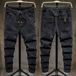 Frühling und Herbst neuer Modetrend lose Haren hose Herren lässig bequem atmungsaktiv große Größe hochwertige Jeans 5xl - flohmarkt-deutschland.shop