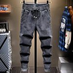 Frühling und Herbst neuer Modetrend lose Haren hose Herren lässig bequem atmungsaktiv große Größe hochwertige Jeans 5xl - flohmarkt-deutschland.shop