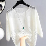 Frühling und Sommer Neue Eis Seide Gestrickte Weste Top Aushöhlen Dünne Bodenbildung Sling Streetwear Frauen Kleidung Weißes Hemd 13686 - flohmarkt-deutschland.shop