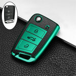 Für Volkswagen VW Polo Golf7 MK7 Tiguan für Skoda Octavia Kodiaq Karoq für Seat Ateca Auto Schlüssel Fall Abdeckung Tasche Schlüsselbund Schutz - flohmarkt-deutschland.shop